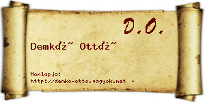 Demkó Ottó névjegykártya