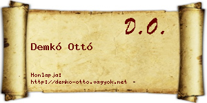 Demkó Ottó névjegykártya